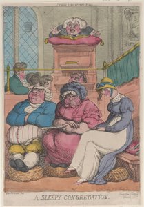 Una congregazione assonnata, 12 febbraio 1811 da Thomas Rowlandson