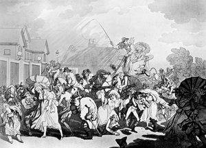 Un improvviso temporale a Hyde Park da Thomas Rowlandson