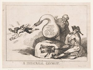 Un chimico teatrale da Thomas Rowlandson