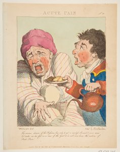 Dolore acuto, Le Brun travestito, o caricature delle passioni da Thomas Rowlandson