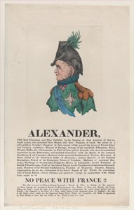 Alessandro, aprile 1814 da Thomas Rowlandson
