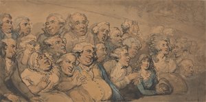 Un pubblico al Drury Lane Theatre da Thomas Rowlandson
