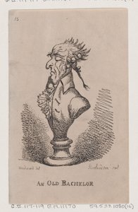 Un vecchio scapolo, 1808 da Thomas Rowlandson