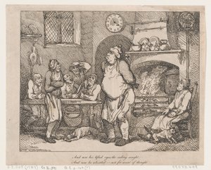 E ora i suoi occhi sollevati cercavano il soffitto... da Thomas Rowlandson