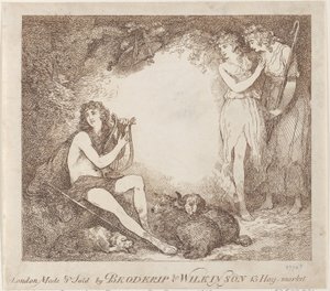 Apollo, Lyra e Daphne Cartolina illustrativa di Marian, un