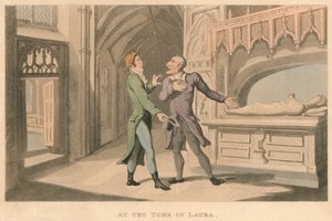 Alla tomba di Laura, 1821 da Thomas Rowlandson