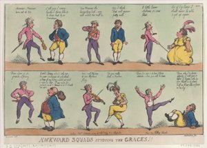 Squadre goffe che studiano le Grazie!!, 29 agosto 1809 da Thomas Rowlandson
