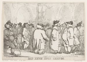 Brutte notizie al cambio da Thomas Rowlandson