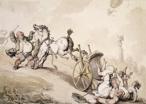 Caccia al pallone vicino alla follia di Lady James da Thomas Rowlandson