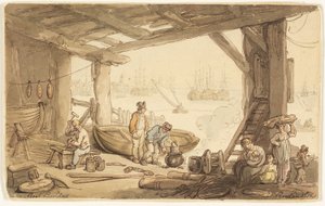 Costruttori di barche da Thomas Rowlandson