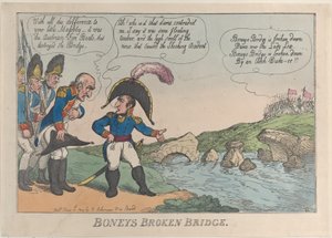 Il ponte rotto di Boney, 12 giugno 1809 da Thomas Rowlandson