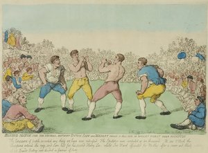 Incontro di boxe per 200 ghinee tra Dutch Sam e Medley da Thomas Rowlandson