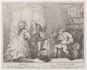 Frontespizio di Bozzy e Madame Piozzi, Bozzy e Piozzi di Peter Pindar, 1780-86
