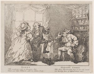 Frontespizio di Bozzy e Madame Piozzi, Bozzy e Piozzi di Peter Pindar da Thomas Rowlandson