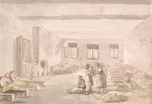 Bridewell, La Sala di Passaggio, Casa di Correzione da Thomas Rowlandson