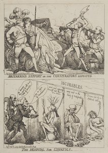 Il sostegno di Britannia o la sconfitta dei cospiratori - L’ospedale per malati di mente da Thomas Rowlandson