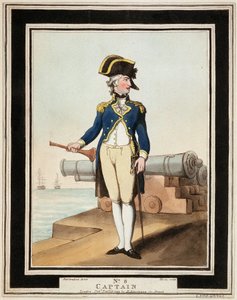 Capitano della Marina Reale nel XVIII secolo da Thomas Rowlandson