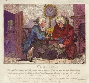 Conversazione dal viaggio ebrideo di Boswell da Thomas Rowlandson