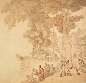 Cheyne Walk, Londra, c fine XVIII-inizio XIX secolo da Thomas Rowlandson