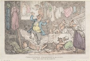 Christopher Crabtree nei guai: Caro, caro cosa può essere successo da Thomas Rowlandson