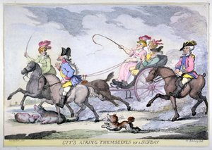 Cittadini che si rinfrescano di domenica, 1809 da Thomas Rowlandson