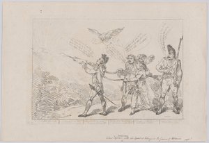 [Col. Topham che cerca, con il suo spruzzo, di spegnere il genio di Holma..., 10 dicembre 1784 da Thomas Rowlandson
