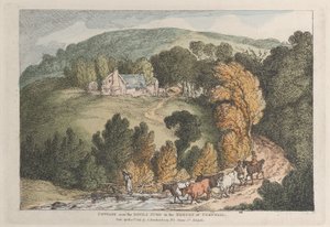 Cottage vicino al Devils Jump nel Ducato di Cornovaglia, da Vedute in Cornovaglia, 12 aprile 1812 da Thomas Rowlandson