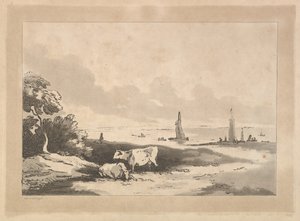 Mucche e paesaggio marino, 1783-89