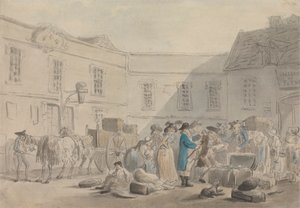 Dogana a Boulogne da Thomas Rowlandson
