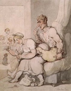 Rammendare il calzino da Thomas Rowlandson