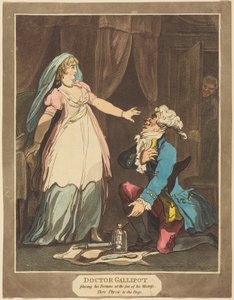 Il dottor Gallipot depone la sua Fortuna ai piedi della sua Amante da Thomas Rowlandson