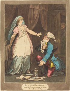 Il dottor Gallipot che pone la sua fortuna ai piedi della sua amante da Thomas Rowlandson