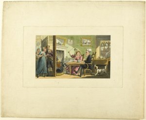 Il dottor Syntax tornato dal suo tour, da Il tour del dottor Syntax da Thomas Rowlandson