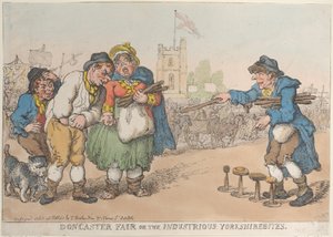 Fiera di Doncaster o gli Industriosi Yorkshirebites da Thomas Rowlandson