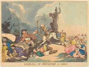 La Caduta del Monopolio nel 1800 da Thomas Rowlandson