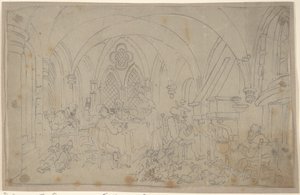 Il dottor Syntax e i cacciatori di volpi in pensione da Thomas Rowlandson