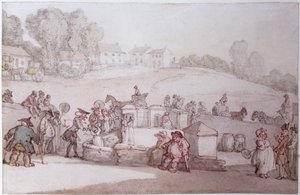 Dr Syntax alle terme di Harrogate da Thomas Rowlandson
