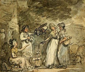 Il dottor Syntax che contratta per le anatre da Thomas Rowlandson