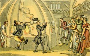 Dr Syntax nella vetreria da Thomas Rowlandson