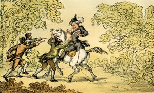 Il dottor Syntax fermato dai briganti da Thomas Rowlandson