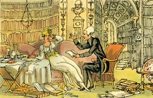 Dr Syntax con una bellezza intellettuale da Thomas Rowlandson