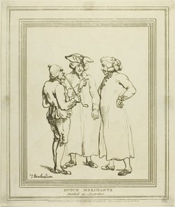 Mercanti olandesi disegnati ad Amsterdam da Thomas Rowlandson