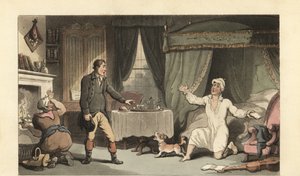 Gentiluomo inglese che riceve una lettera dalla sua famiglia da Thomas Rowlandson
