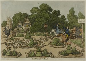 Vicario infuriato, da Miserie della vita umana da Thomas Rowlandson