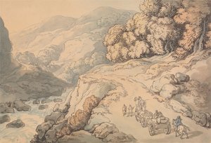 Cascate sul fiume Conwy, Galles del Nord da Thomas Rowlandson