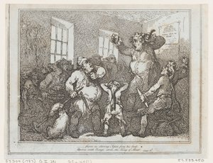 Da questo posto, lo sguardo di Aiace è davvero feroce... da Thomas Rowlandson