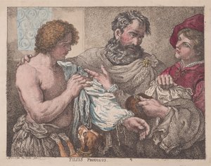 Filus Prodigus Il figliol prodigo, 1783-95 da Thomas Rowlandson