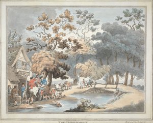 La caccia alla volpe [serie di sei]:   4. Il rinfresco da Thomas Rowlandson