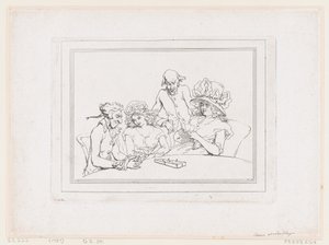 Partita di cribbage da Thomas Rowlandson