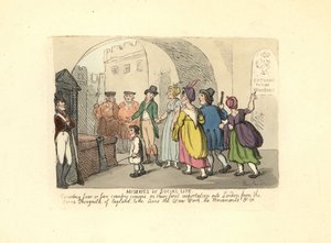 Gentiluomo che accompagna cugini di campagna nella loro prima visita a Londra da Thomas Rowlandson